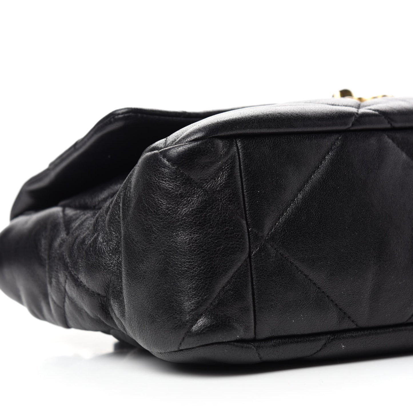 Lambskin Quilted Large Chanel 19 Flap Black