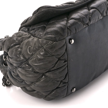Chanel Calfskin Bubble Quilt Accordion Flap Grey 10 of 11