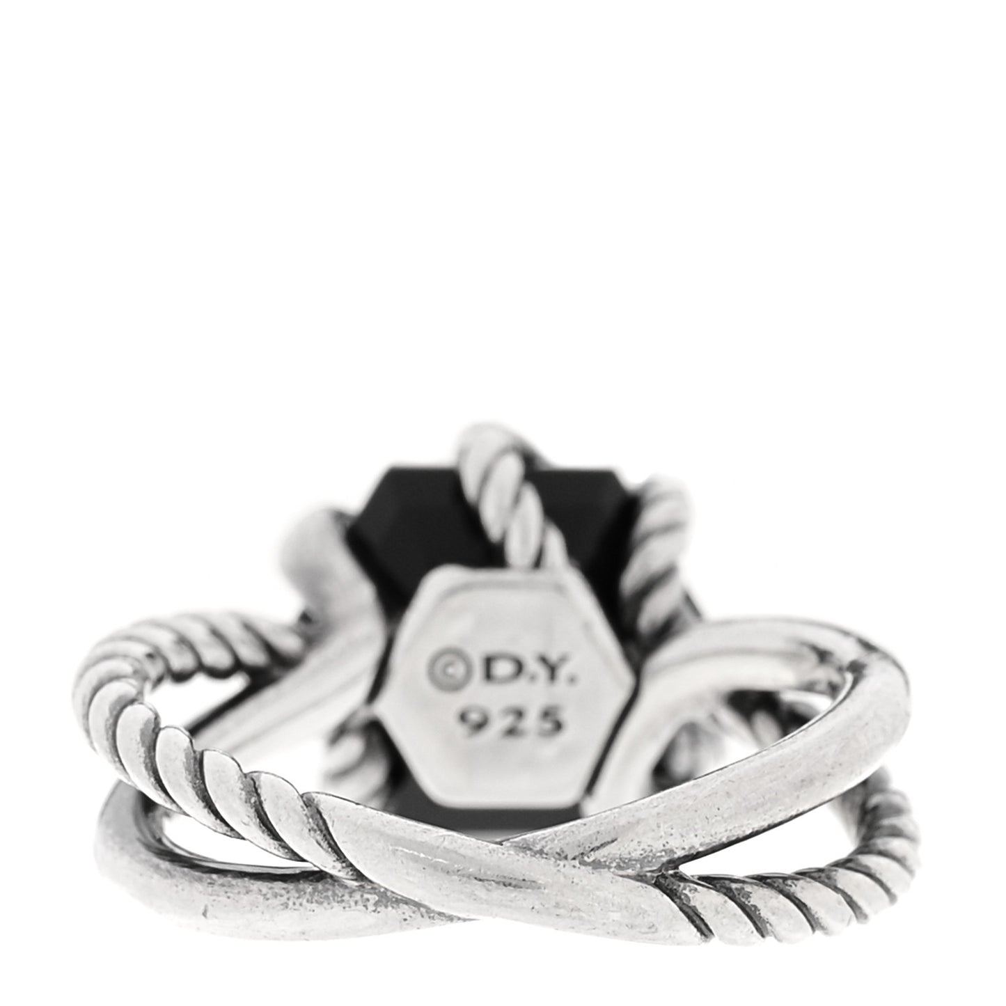 Sterling Silver Diamond Black Onyx 10mm Cable Wrap Ring 52 6