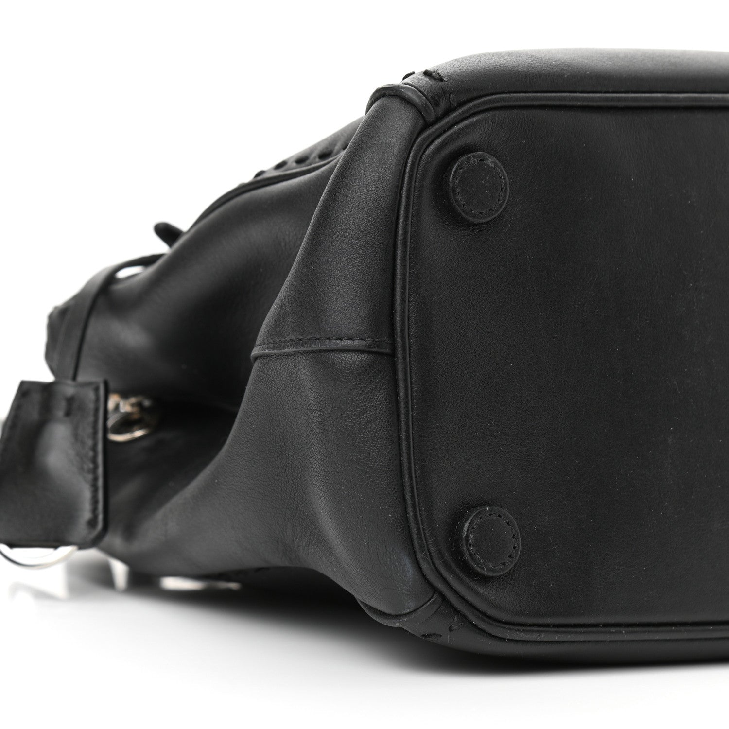 Prada City Calf Hand Stitched Small Galleria Double Zip Tote Black 10 of 12
