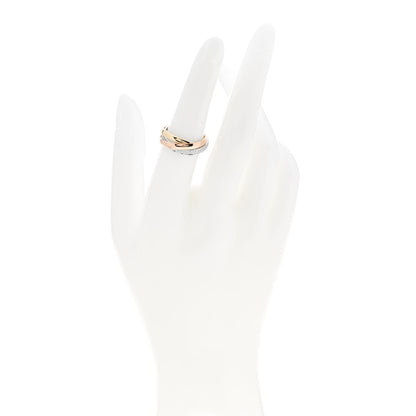 Cartier 18K White Yellow Pink Gold Diamond Small Trinity Paved Ring 51 5.75 2 of 5