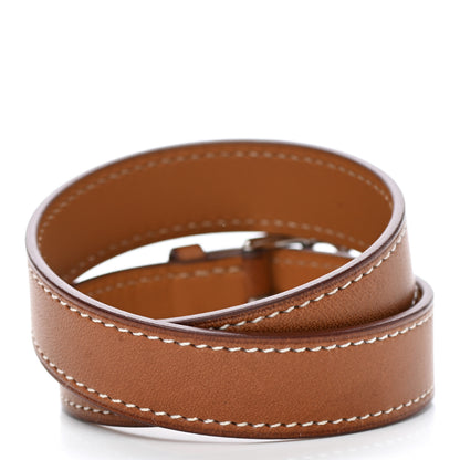Hermes Barenia Double Tour Bracelet T3 Fauve 3 of 5