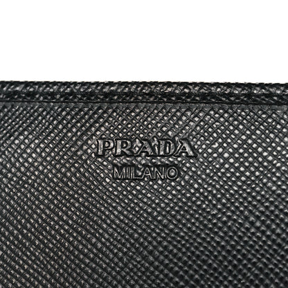 Prada Saffiano Crystal Studded Chain Wallet Black 6 of 8