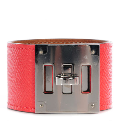 Hermes Epsom Kelly Dog Bracelet Rose Jaipur 1 of 6