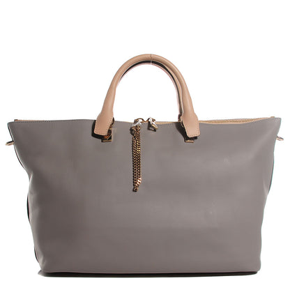 Chloe Smooth Calfskin Large Baylee Tote Cashmere Grey Rope Beige 1 of 9