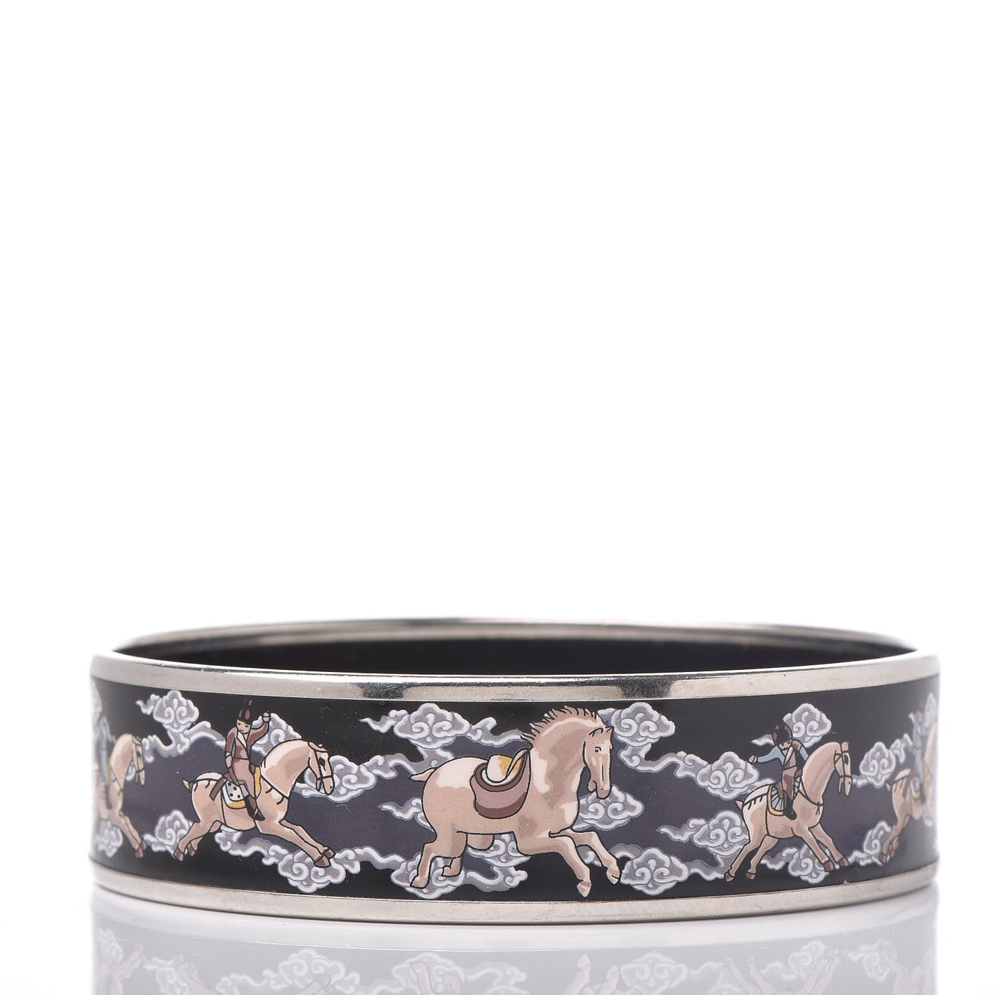 Enamel Printed Wide Galop Volant Bracelet 70