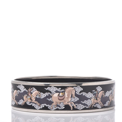 Hermes Enamel Printed Wide Galop Volant Bracelet 70 3 of 7