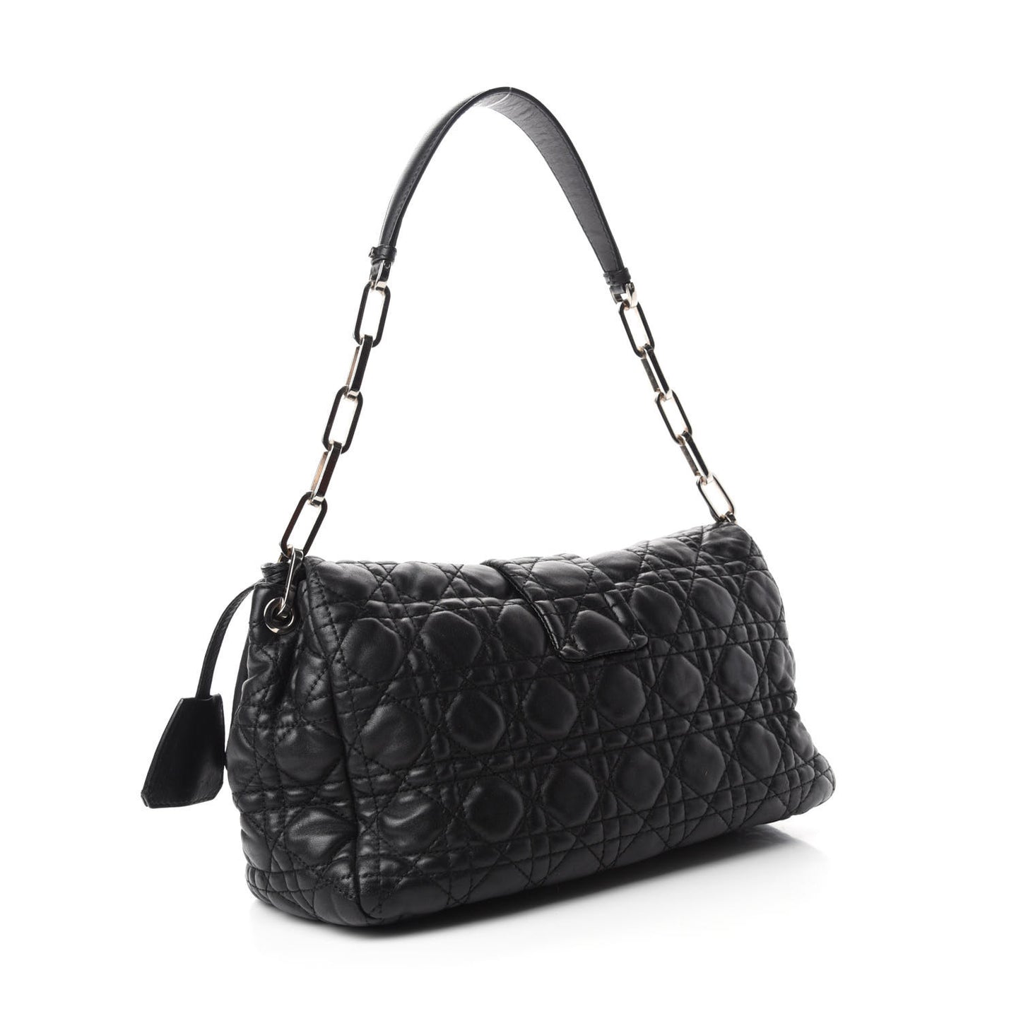 Lambskin Cannage New Lock Flap Black