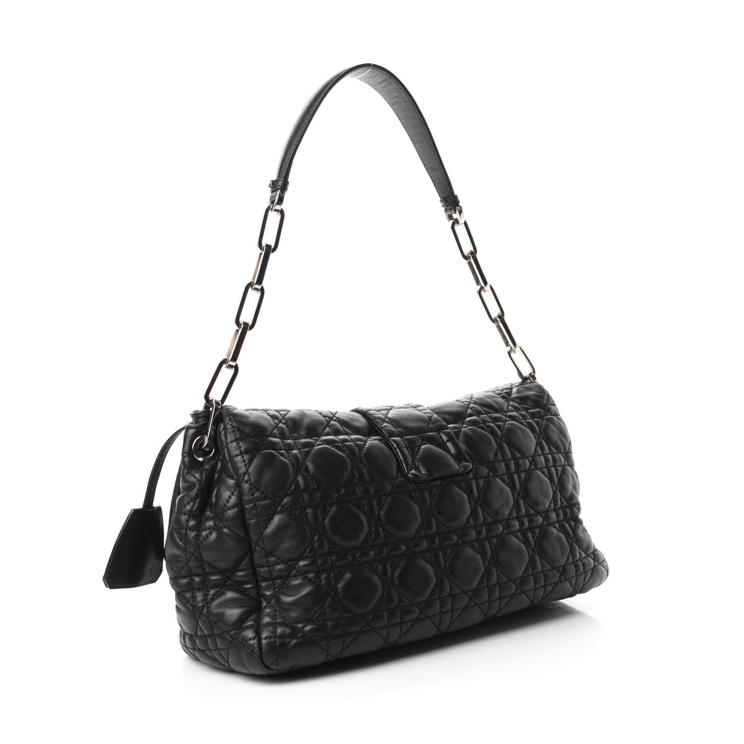 Christian Dior Lambskin Cannage New Lock Flap Black 3 of 10