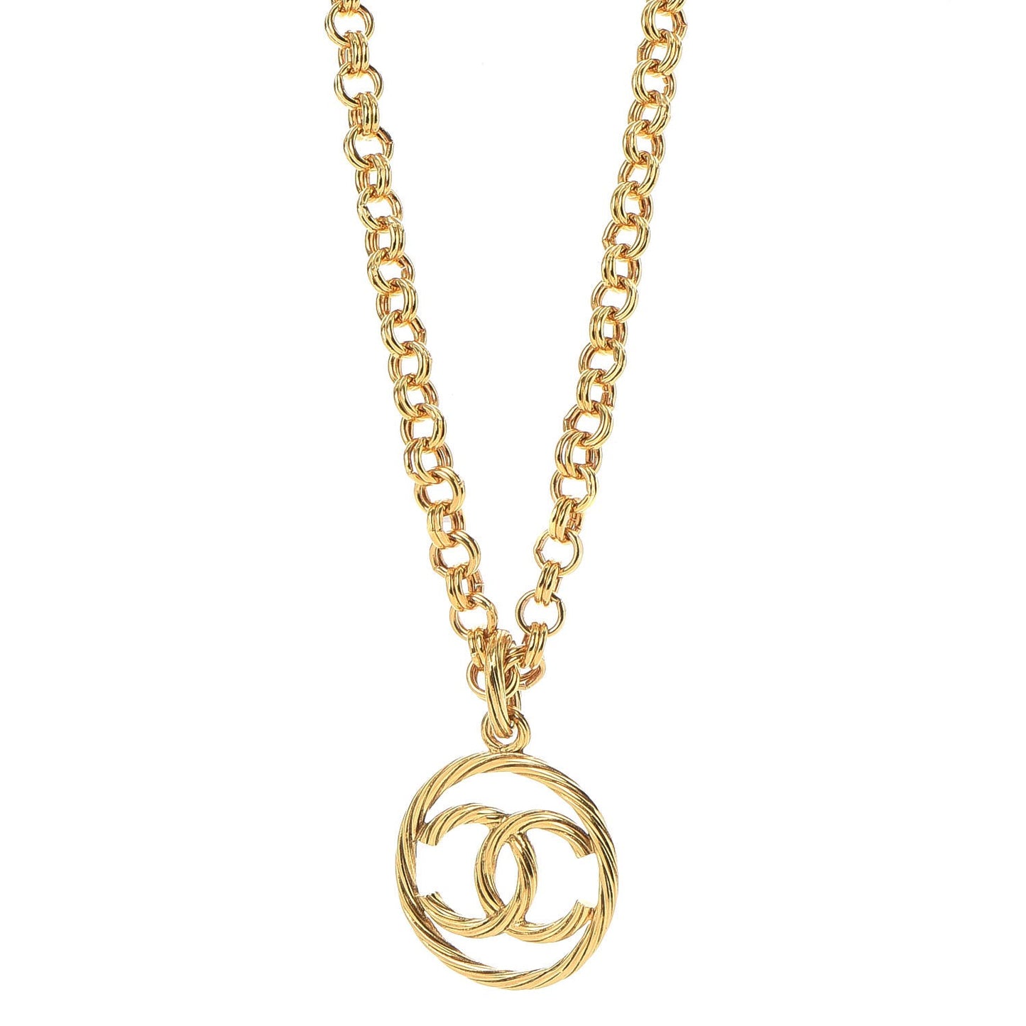 Chain CC Long Necklace Gold