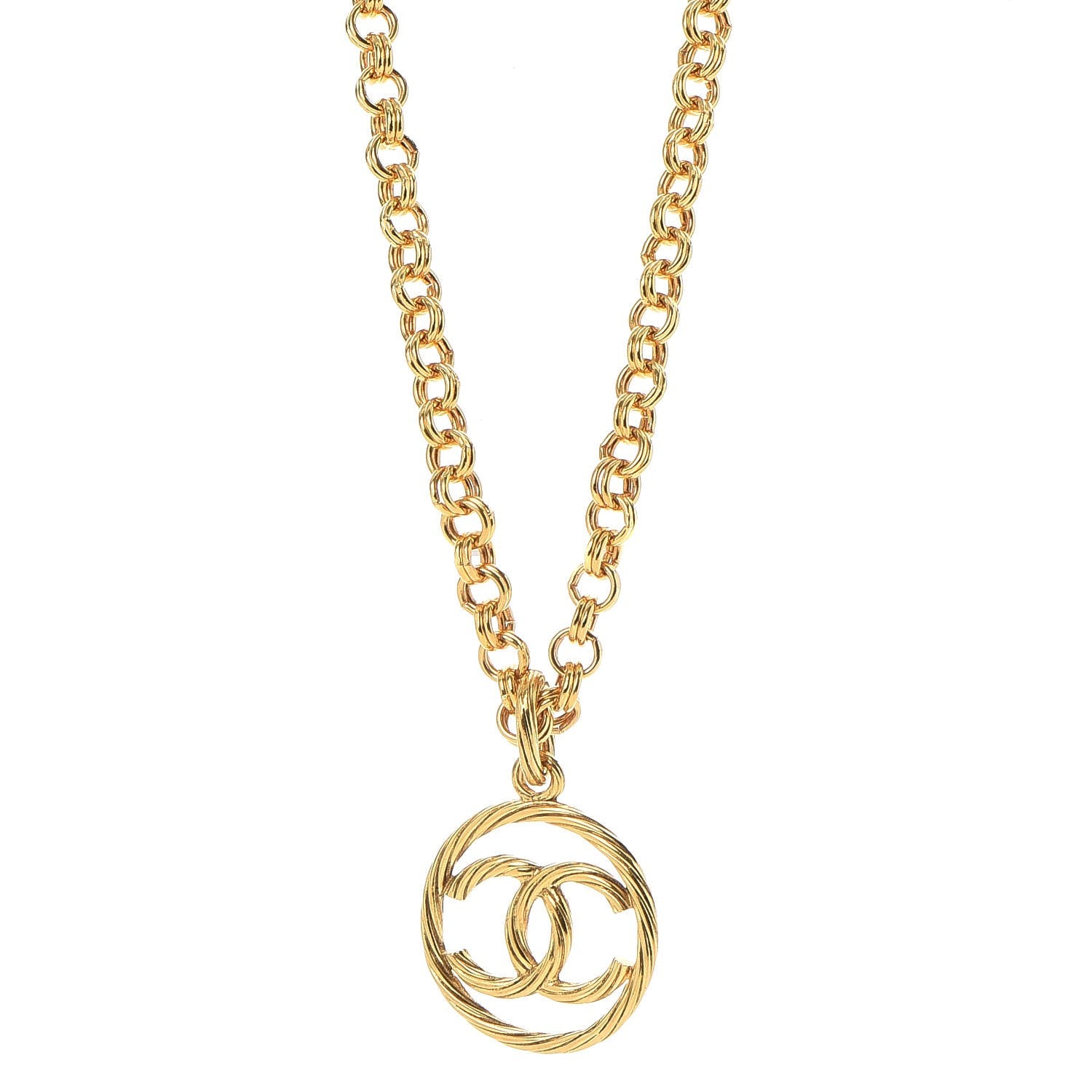 Chanel Chain CC Long Necklace Gold 1 of 8