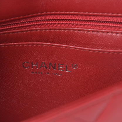 Chanel Lambskin Quilted Mini Rectangular Flap Red 6 of 12