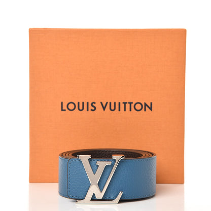 Louis Vuitton Taurillon Calfskin 40mm LV Initiales Belt 100 40 Blue 6 of 6