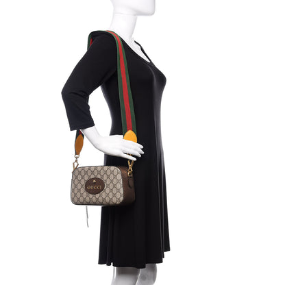 Gucci GG Supreme Monogram Web Neo Vintage Shoulder Bag Beige New Acero Crop 2 of 14