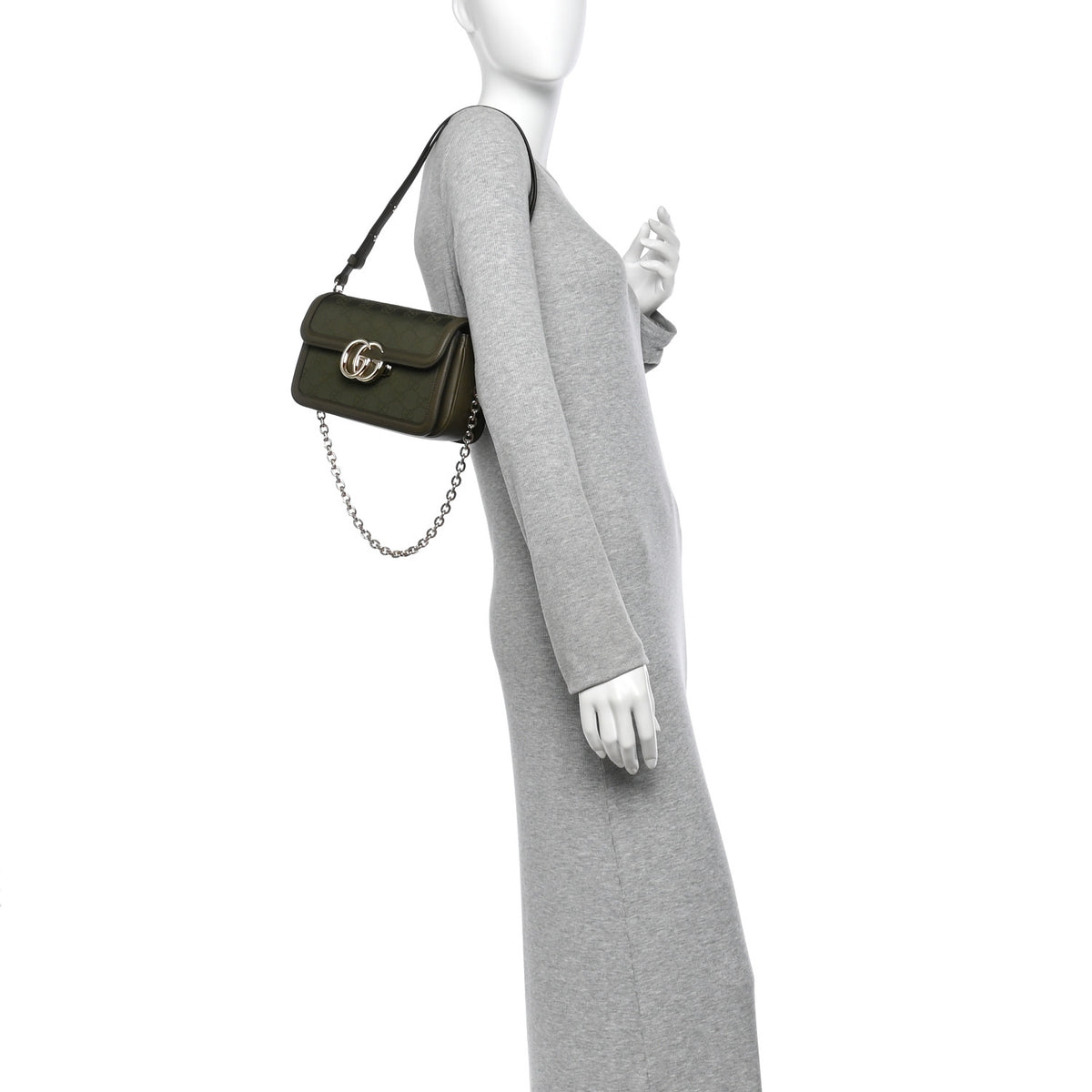 Monogram Small Gucci Go Shoulder Bag Luscious Green