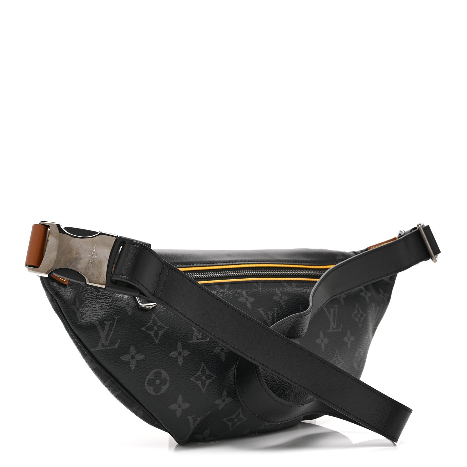 Louis Vuitton Monogram Eclipse Epi Gaston Label Discovery Bumbag Black Savan Yellow 3 of 9