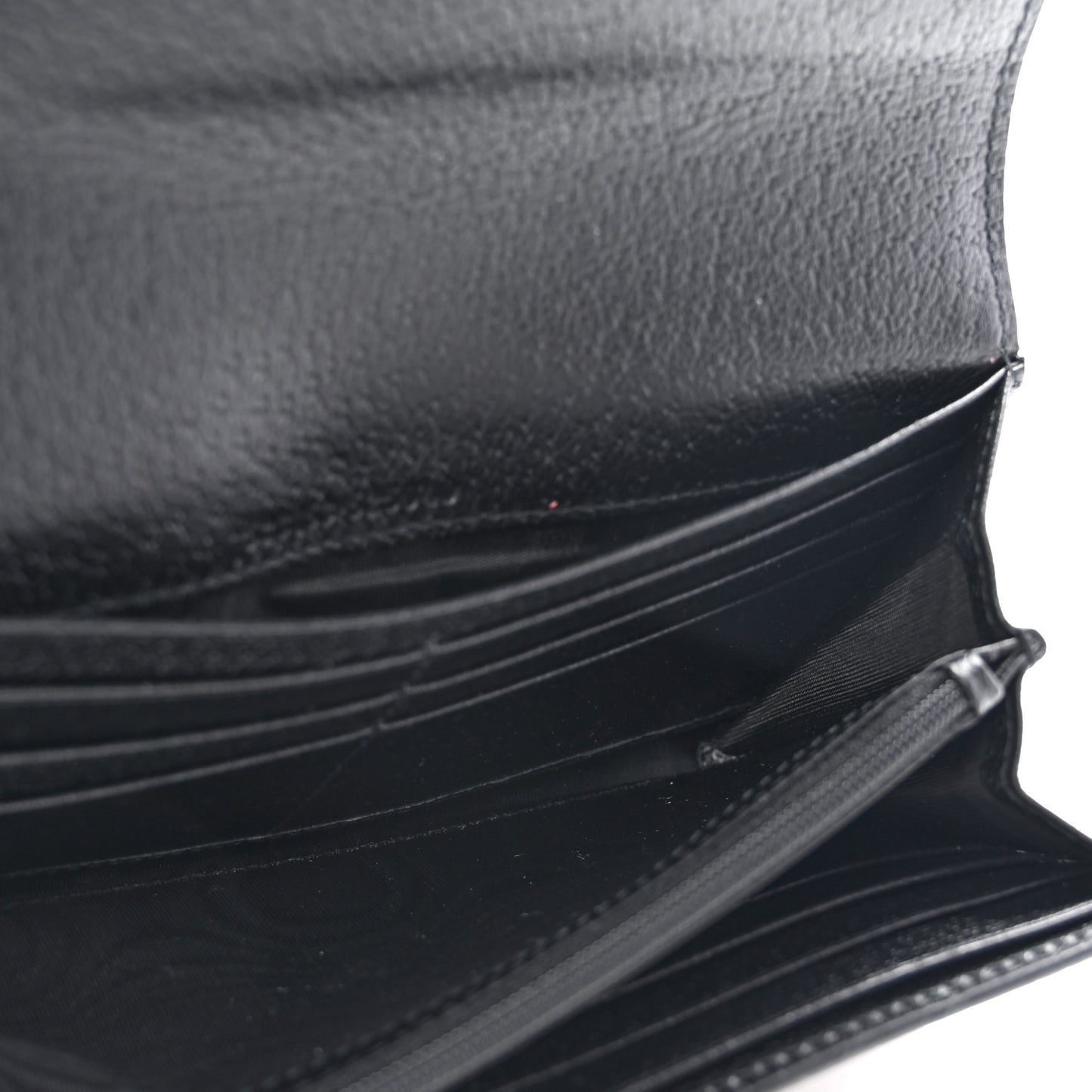 Calfskin Web Ophidia Continental Wallet Black