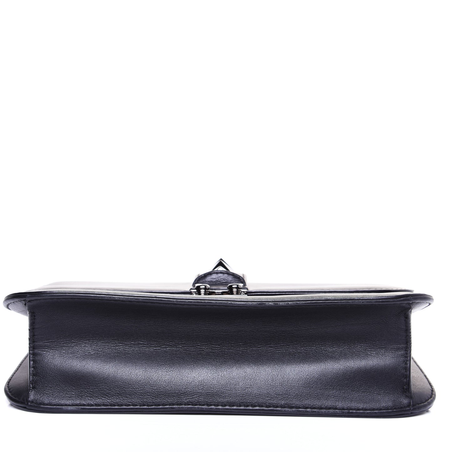 Vitello Medium Glam Lock Rockstud Flap Black