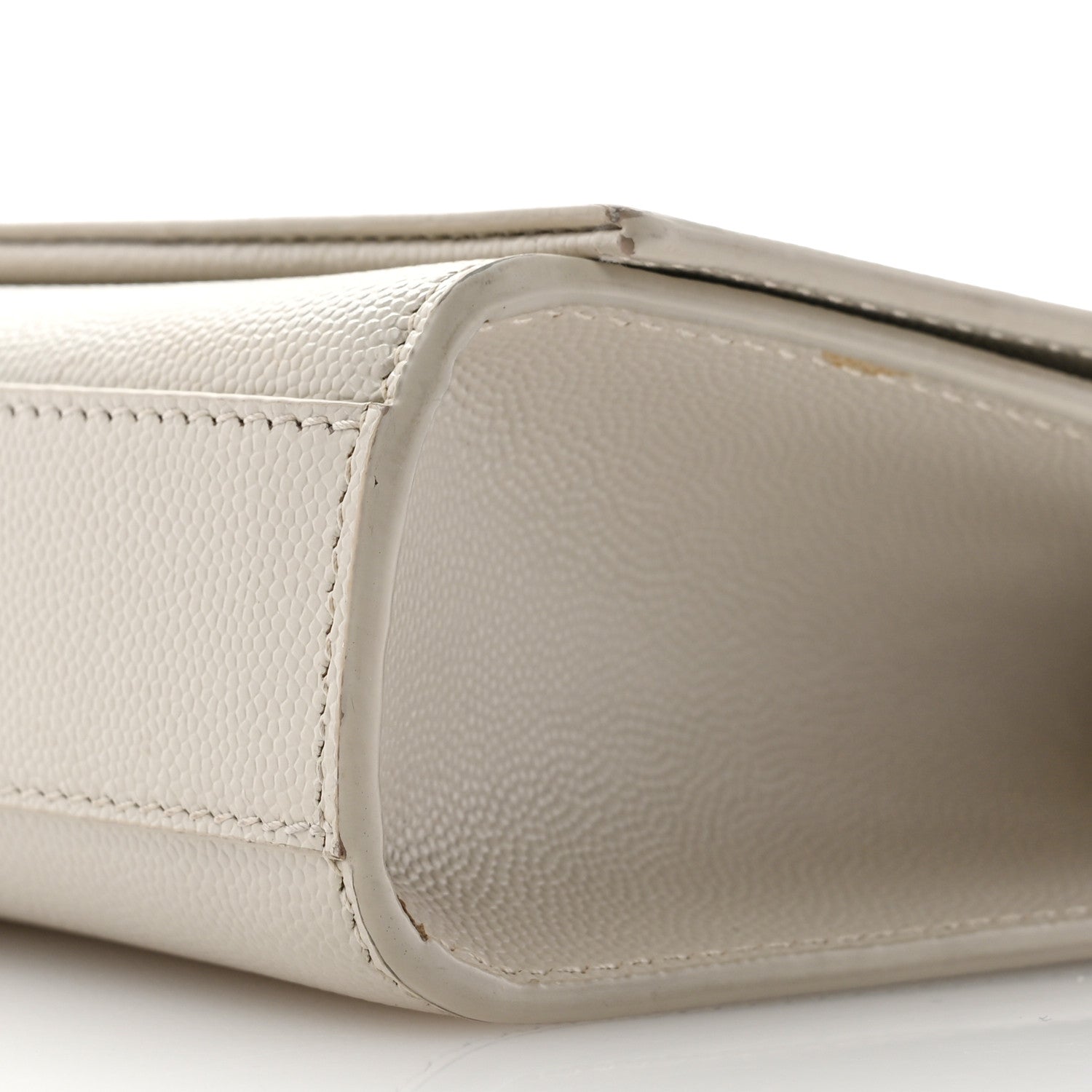 Saint Laurent Grain De Poudre Calfskin Medium Classic Monogram Kate Tassel Satchel Crema Soft 10 of 13