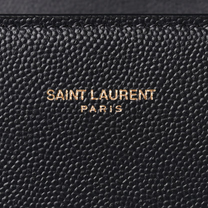 Saint Laurent Grain de Poudre Medium Classic Monogram Cassandra Top Handle Dark Smog 7 of 8