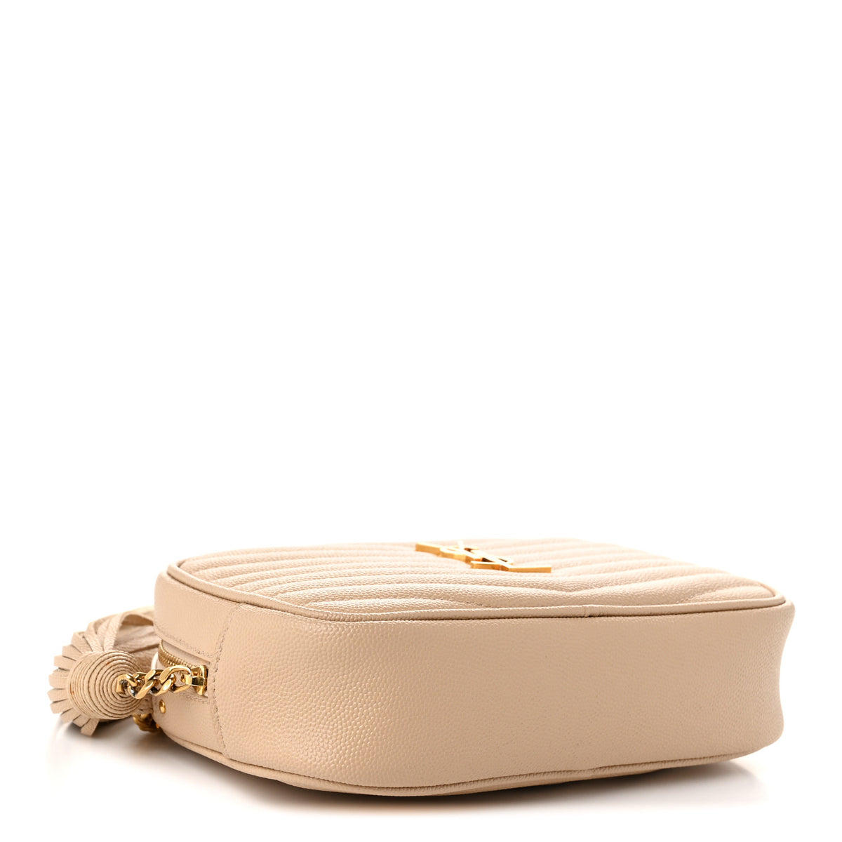 Grain De Poudre Matelasse Monogram Mini Lou Camera Bag Dark Beige