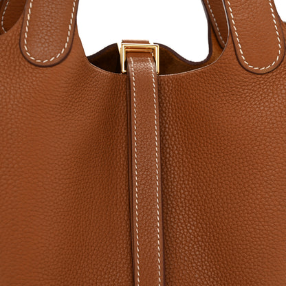 Hermes Taurillon Clemence Picotin Lock 18 PM Gold 8 of 11