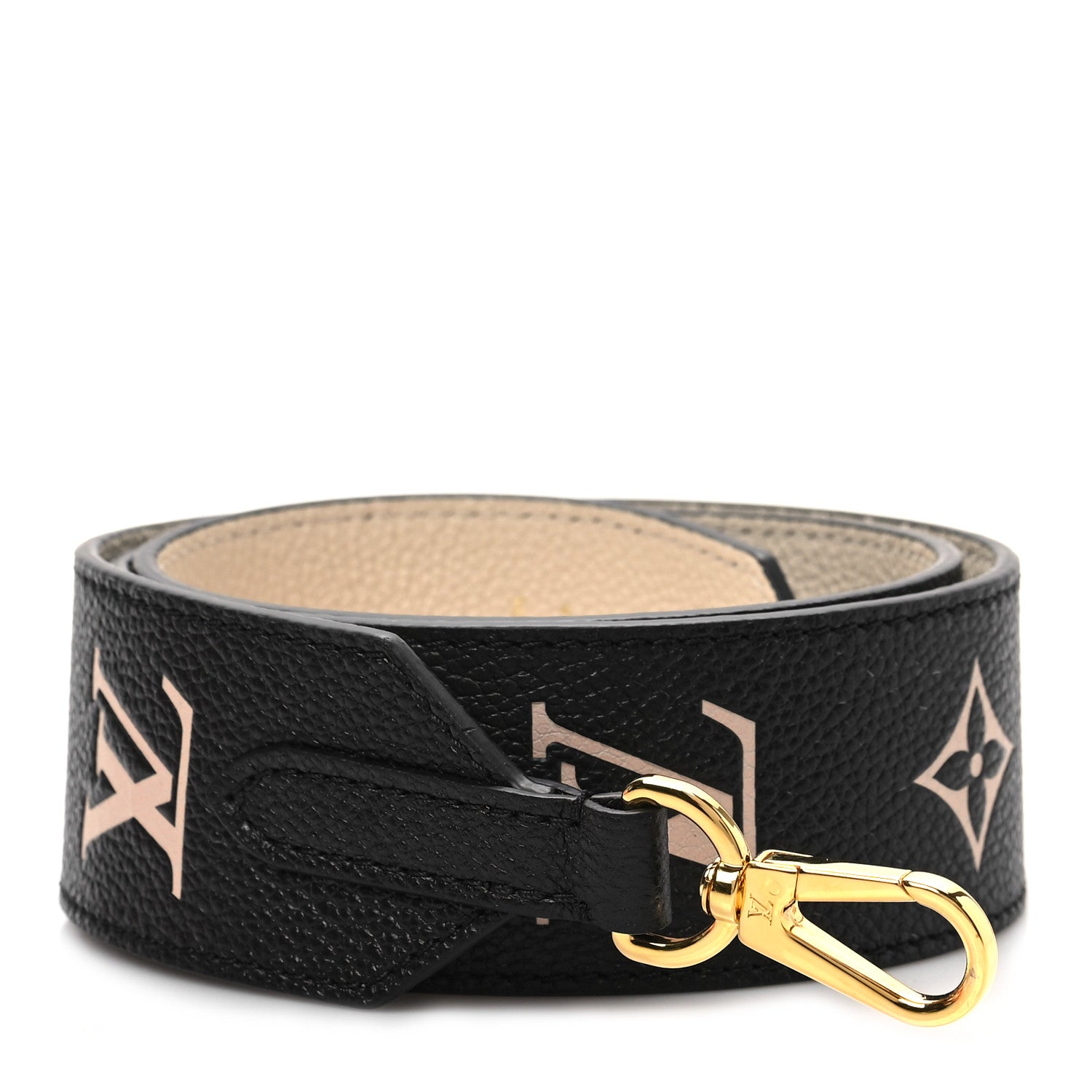Louis Vuitton Empreinte Monogram Bandouliere Shoulder Strap Black Beige 1 of 4
