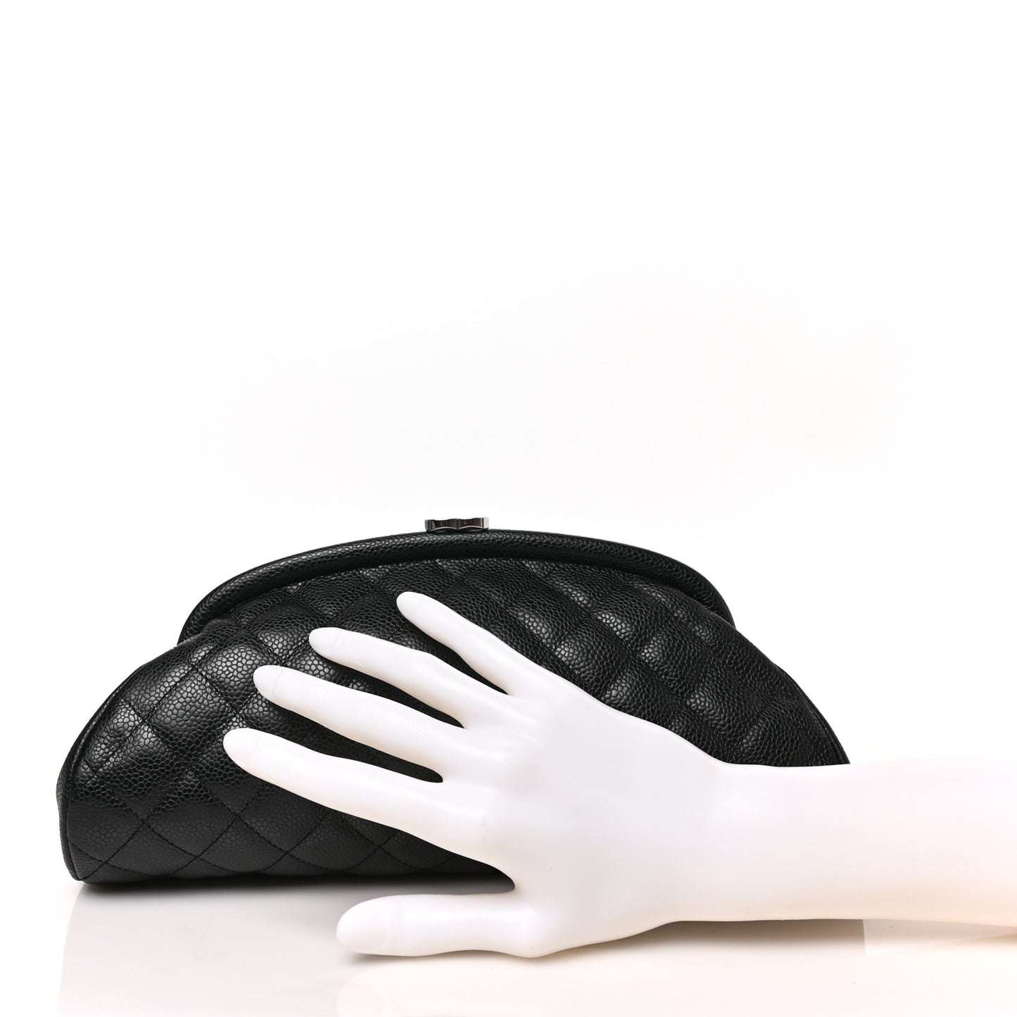 Caviar Quilted Timeless Clutch Black
