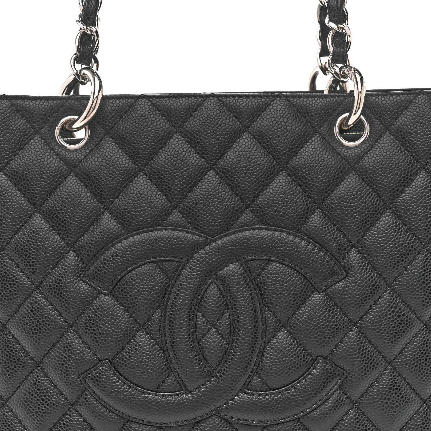 Chanel Caviar Quilted Grand Shopping Tote GST Black 8 of 12