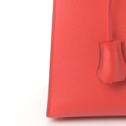 Hermes Epsom Kelly Sellier 28 Rouge Tomate 13 of 14