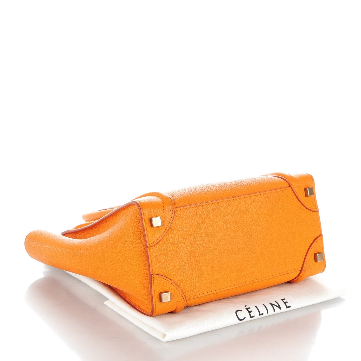 Celine Goatskin Micro Luggage Light Orange 4 of 7