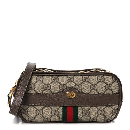 Gucci GG Supreme Monogram Web Mini Ophidia GG Bag Brown 1 of 13