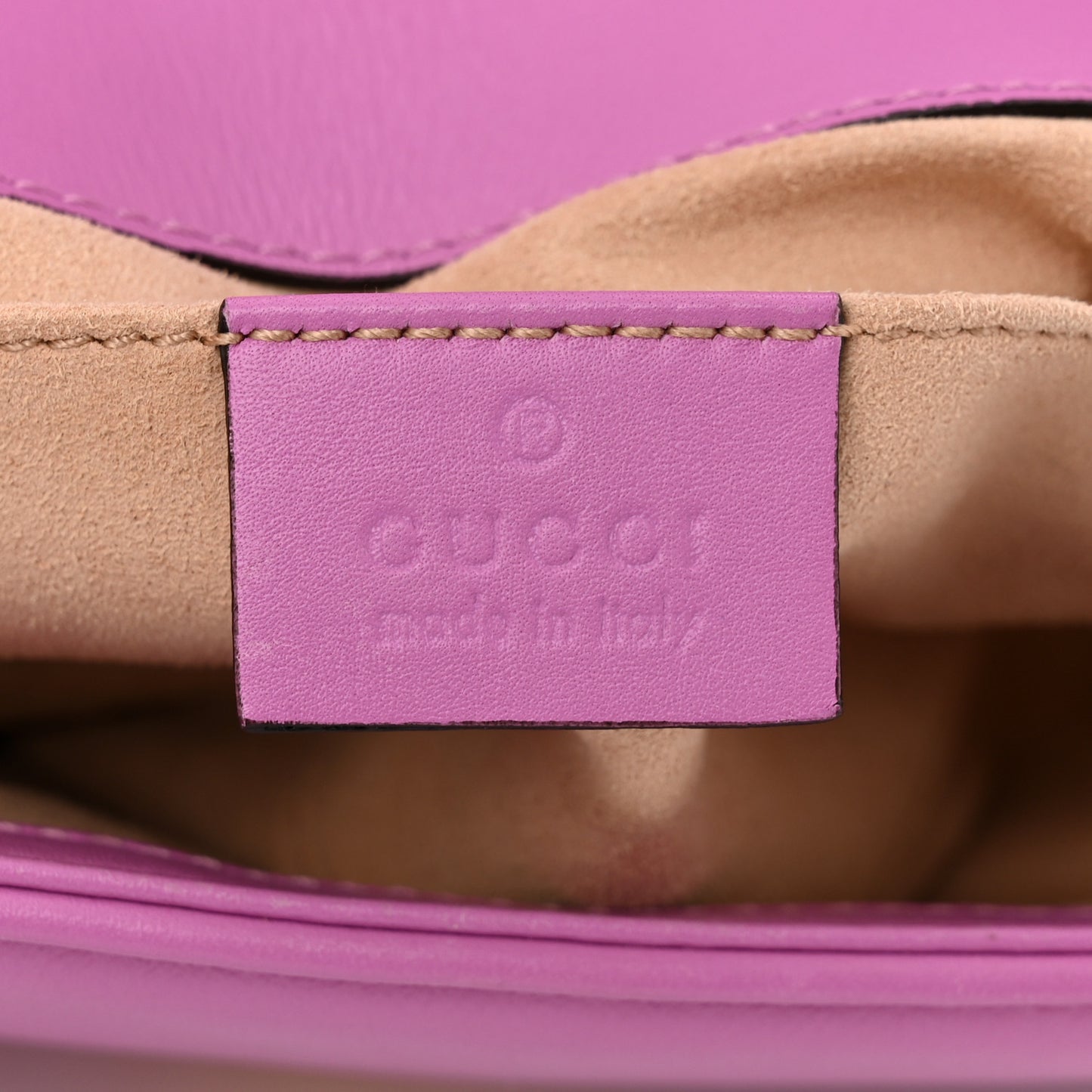 Calfskin Matelasse Mini GG Marmont Shoulder Bag Candy Mousse