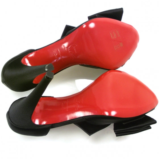 Christian Louboutin Satin Bow d'Orsay Pumps 38.5 4 of 7
