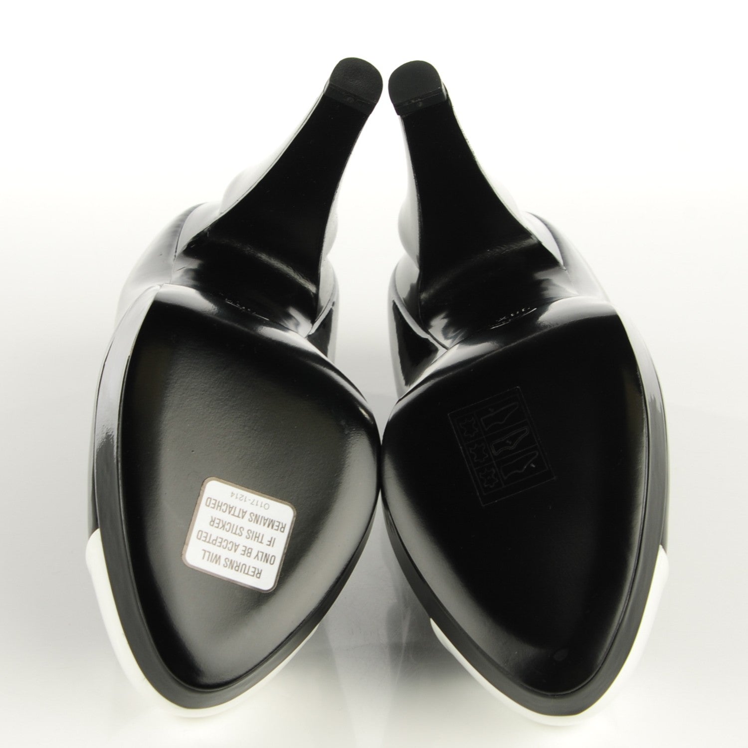 Chanel Patent Cap Toe Pumps 38.5 Black White 6 of 8