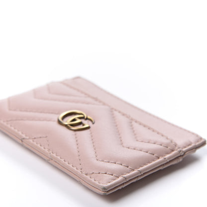 Gucci Calfskin Matelasse GG Marmont Card Holder Perfect Pink 6 of 10