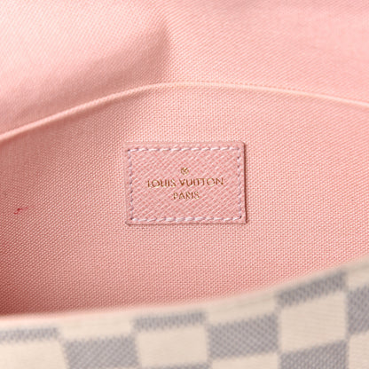 Louis Vuitton Damier Azur Pochette Felicie Chain Wallet Rose Ballerine 6 of 13