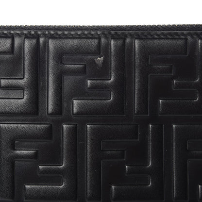 Fendi Vitello Grace FF 1974 Embossed Pouch Black 8 of 10