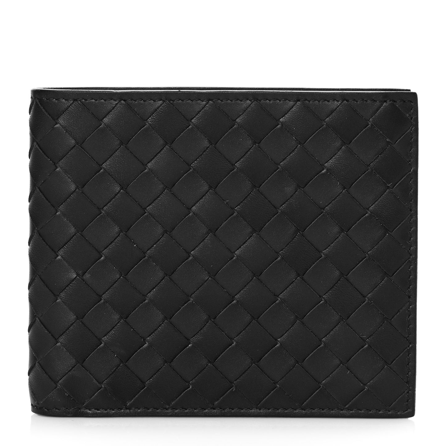 Nappa Intrecciato Bi-Fold Wallet Black