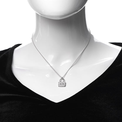 Hermes 18K White Gold Diamond Constance Amulettes Pendant Necklace 2 of 7