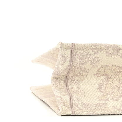 Christian Dior Canvas Toile De Jouy Embroidered Medium Book Tote Pink 9 of 10