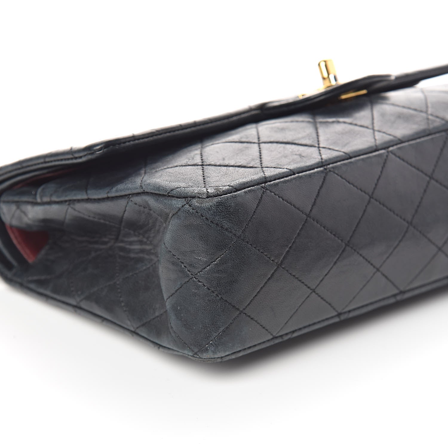 Chanel Lambskin Quilted Medium Double Flap Black 11 of 12