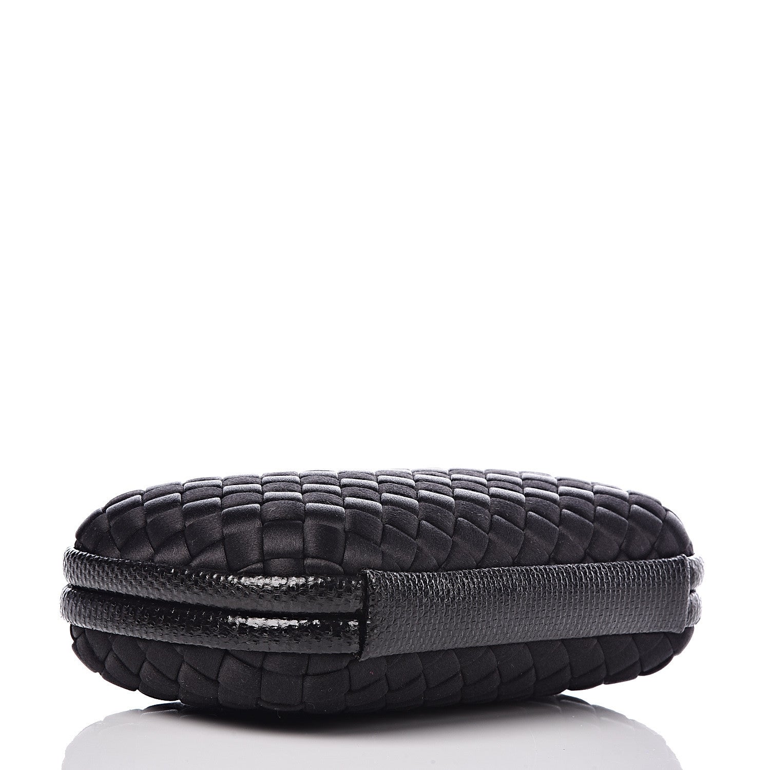Bottega Veneta Satin Intreccio Impero Ayers Knot Clutch Black 4 of 6