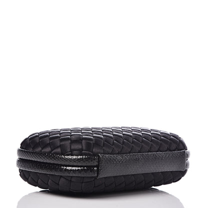 Bottega Veneta Satin Intreccio Impero Ayers Knot Clutch Black 4 of 6