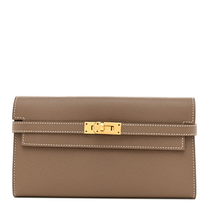 Hermes Epsom Kelly Longue Wallet Etoupe 1 of 8