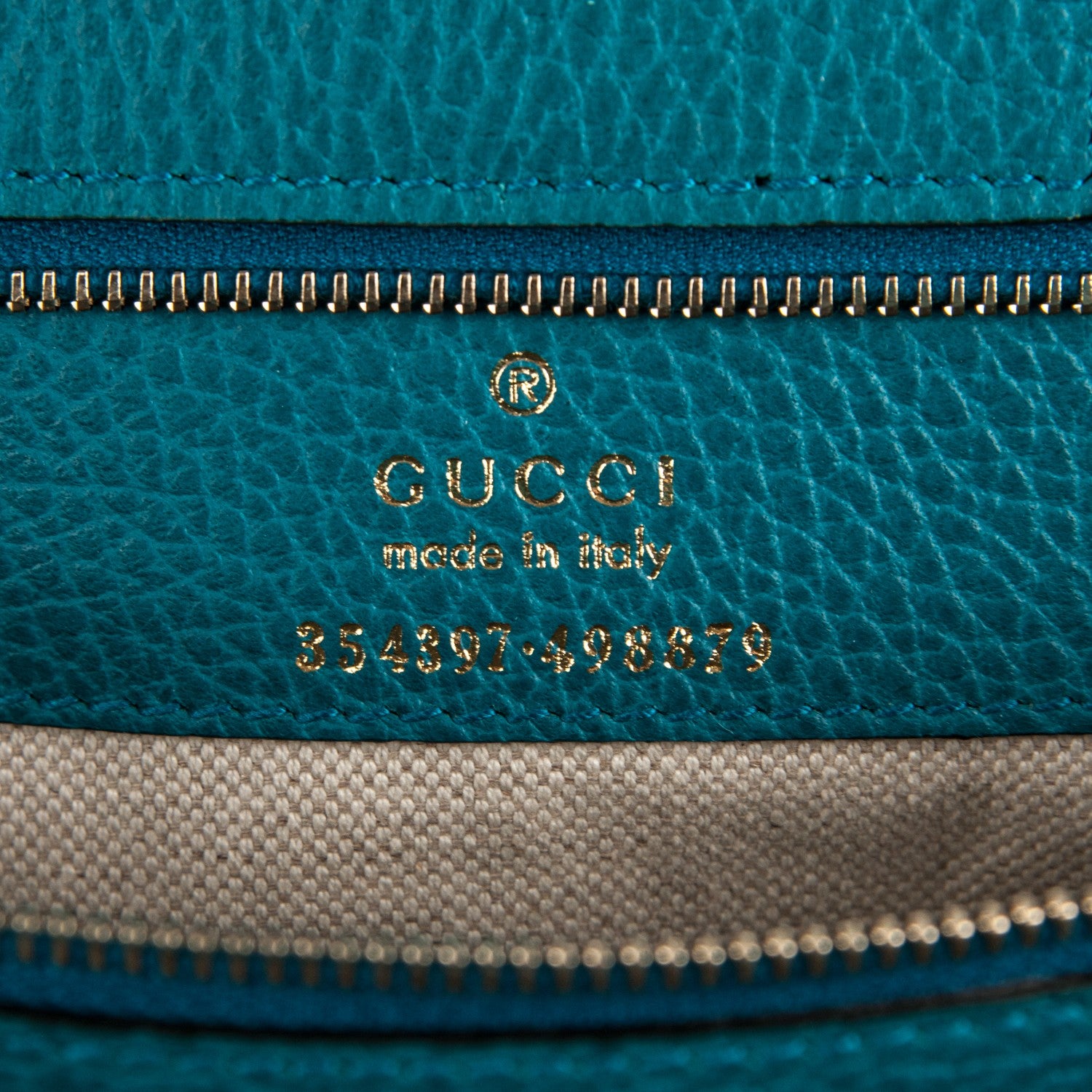 Gucci Dollar Calfskin Medium Swing Tote Marine Deep Cobalt 6 of 6