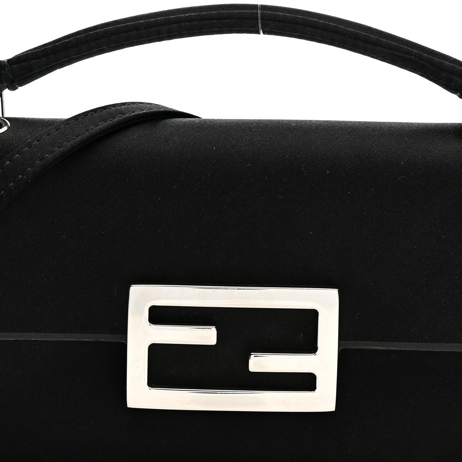 Fendi Silk Satin Phone Baguette Black 8 of 16