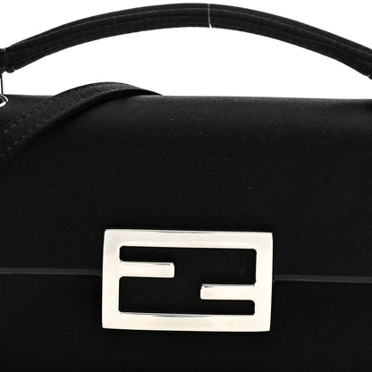Fendi Silk Satin Phone Baguette Black 8 of 16