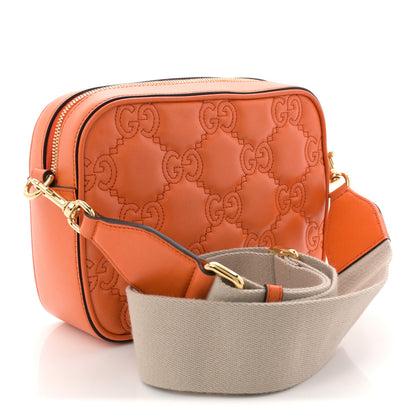 Gucci Calfskin GG Matelasse Shoulder Bag Spring Orange Natural 3 of 11