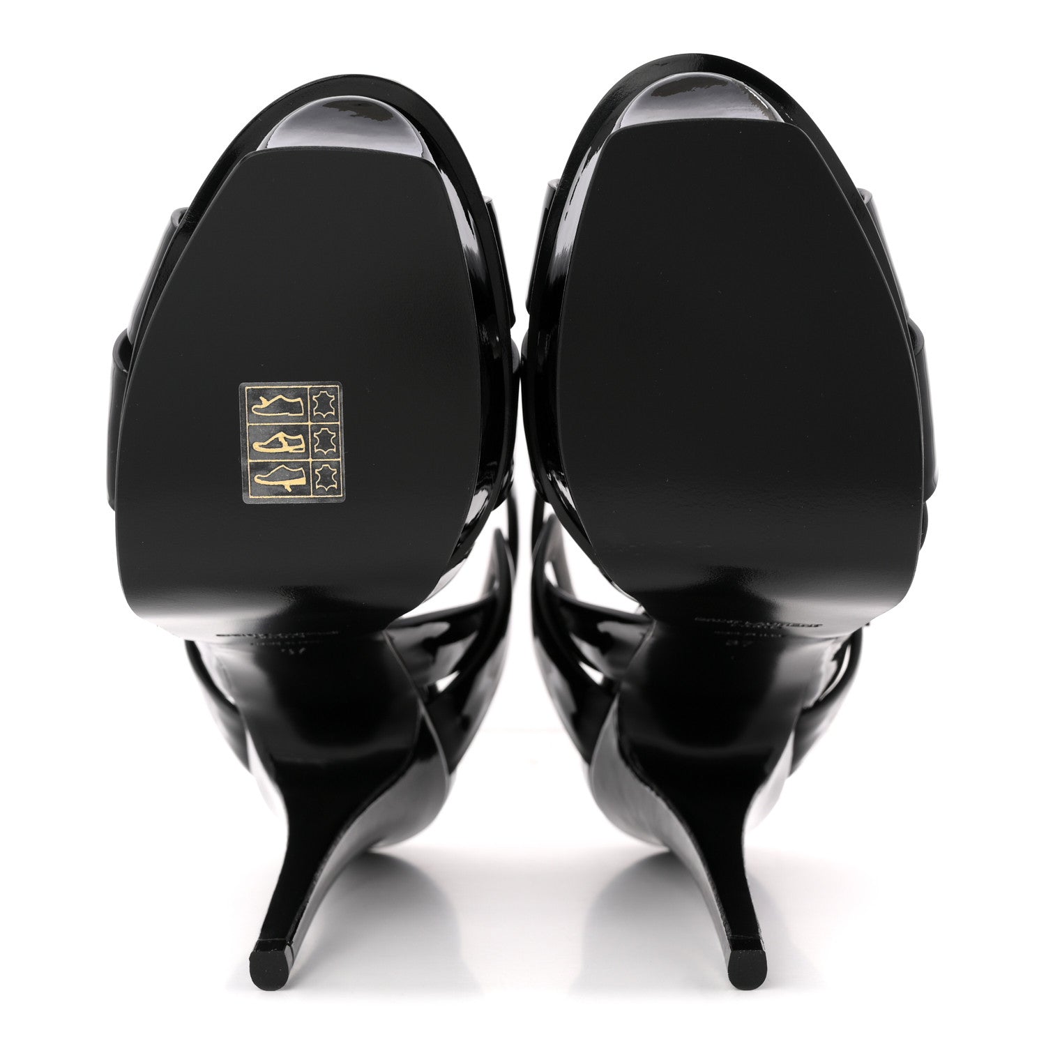 Saint Laurent Patent Tribute 105 Platform Sandals 37 Black 6 of 10
